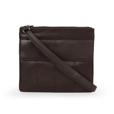 Genuine Leather Cross Body Sling Bag - SIZE : 8 X 9