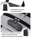 Anti-Theft Laptop Backpack with USB Charging Port, Combination Lock and Night Reflective Printing ( 42 x 32 
 x 13 cm)