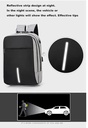 Anti-Theft Laptop Backpack with USB Charging Port, Combination Lock and Night Reflective Printing ( 42 x 32 
 x 13 cm)