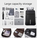 Anti-Theft Laptop Backpack with USB Charging Port, Combination Lock and Night Reflective Printing ( 42 x 32 
 x 13 cm)
