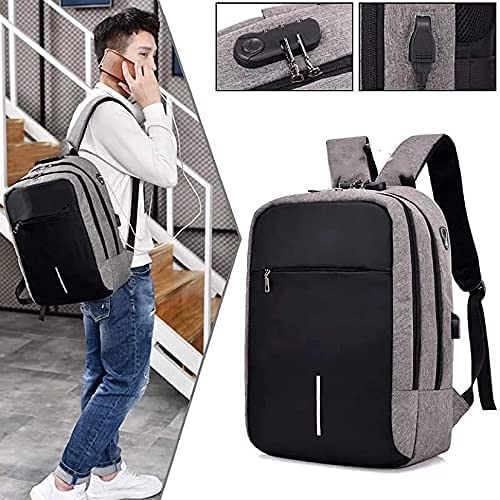 Anti-Theft Laptop Backpack with USB Charging Port, Combination Lock and Night Reflective Printing ( 42 x 32 
 x 13 cm)
