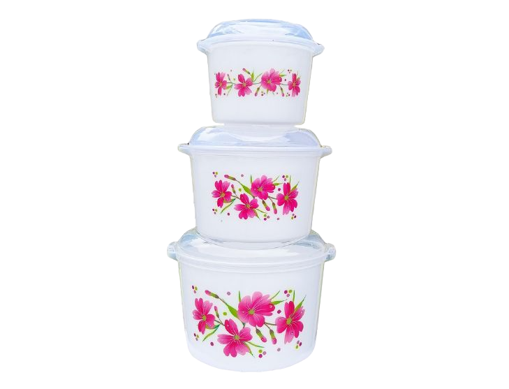 Bowl - (Rice Saver 3 Pcs Set 1000 ML x 2000 ML x 4000 ML)