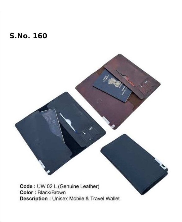 Unisex Mobile & Travel Wallet - Genuine Leather