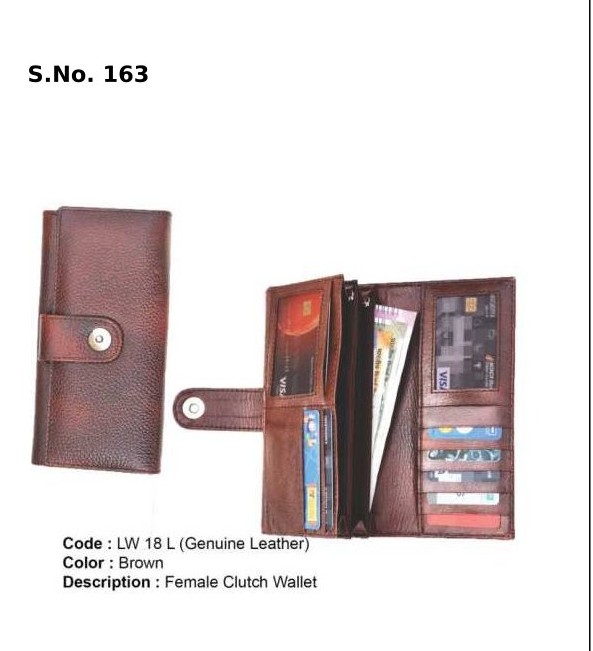 Female Clutch Wallet - Genuine Leather
