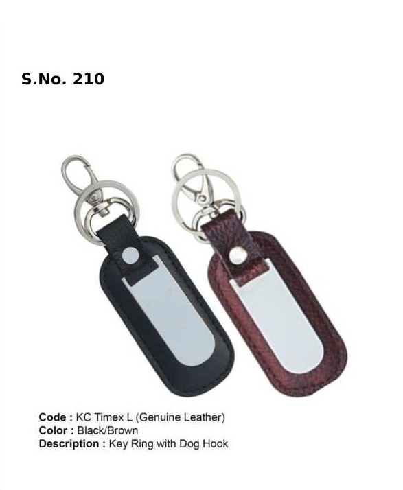 Key Ring with Dog Hook - Genuine Leather