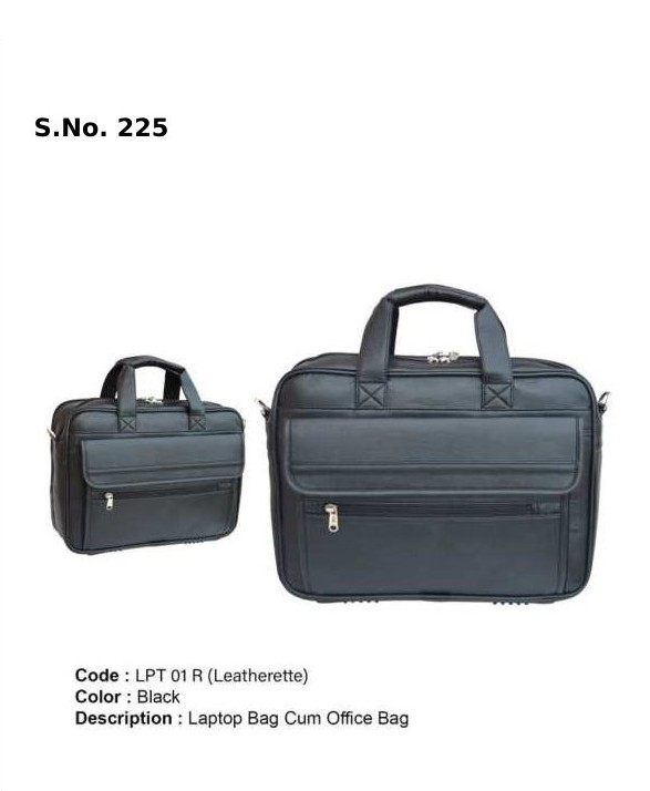 Laptop cum Office Bag - Leatherette black