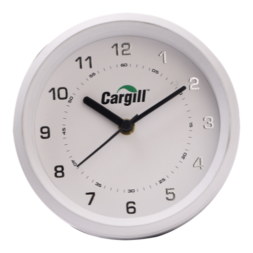 Cargill Table Clock - Silver Leaf Dial Size : 6" Dial Size : 5"