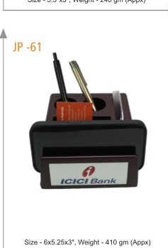 Pen Stand Size - 6x5.25x3", Weight - 410 gm (Appx)