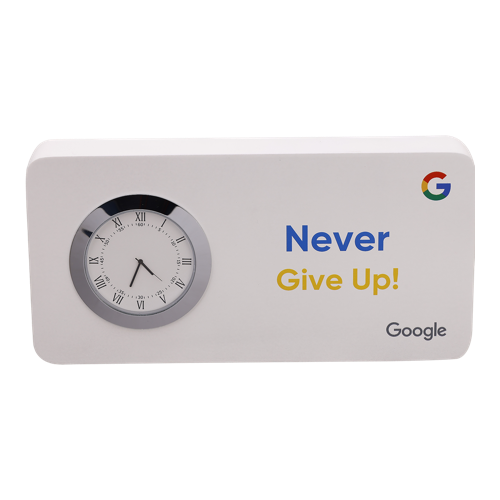 Google Table Clock - Size :  4"X8"