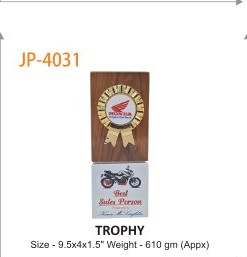 TROPHY Size - 9.5x4x1.5" Weight - 610 gm (Appx)