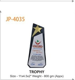 TROPHY Size - 11x4.5x2" Weight - 800 gm (Appx)
