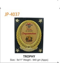 TROPHY Size - 9x11" Weight - 940 gm (Appx)
