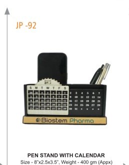 PEN STAND WITH CALENDAR Size - 8x2.5x3.5""