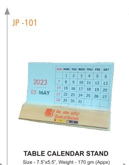 TABLE CALENDAR STAND Size - 7.5x5.5""