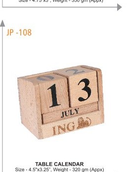 TABLE CALENDAR Size - 4.5x3.25""