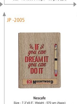 Designer Notebook Nescafe