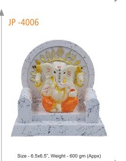 Ganesha Idol with White Arch