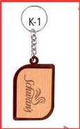 Wooden Keychain with polycover packing