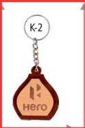 Wooden Keychain with polycover packing