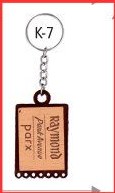 Wooden Keychain with polycover packing