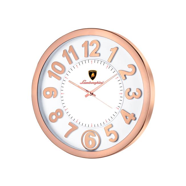 Rose Gold Finish Round Wall Clock 