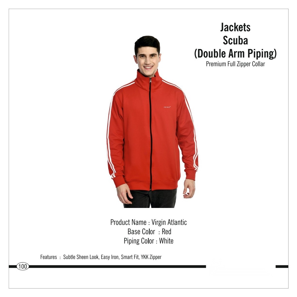 JACKET(Premium Full Zipper Collar) Double Arm Piping
