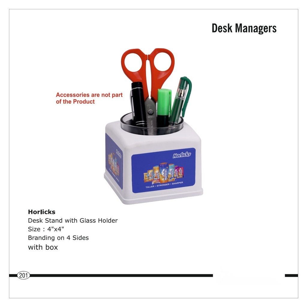 Desk manager with Glass Holder