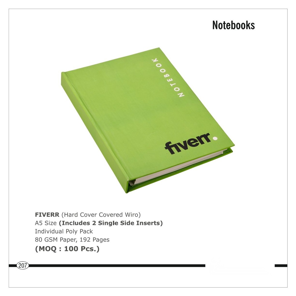 NOTE BOOK (Hard Cover Covered Wiro)