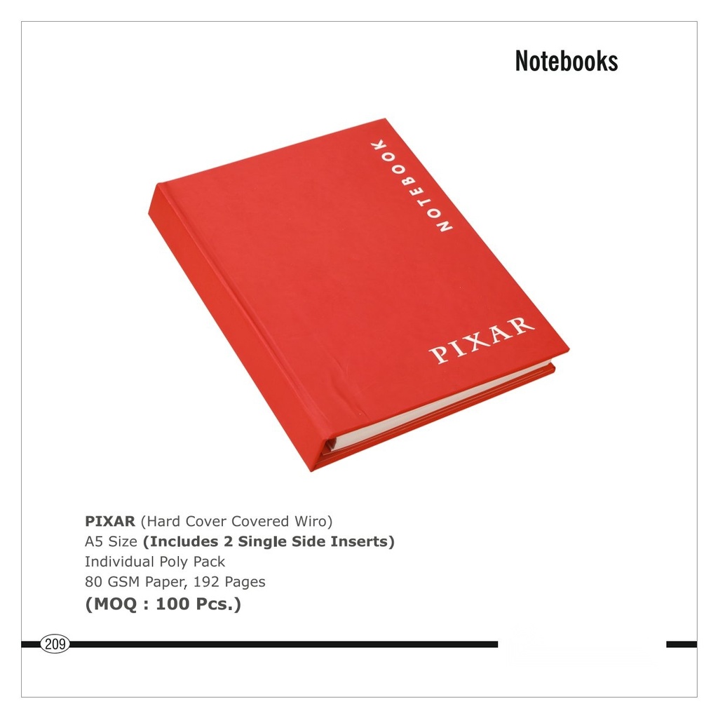 NOTE BOOK (Hard Cover Covered Wiro)