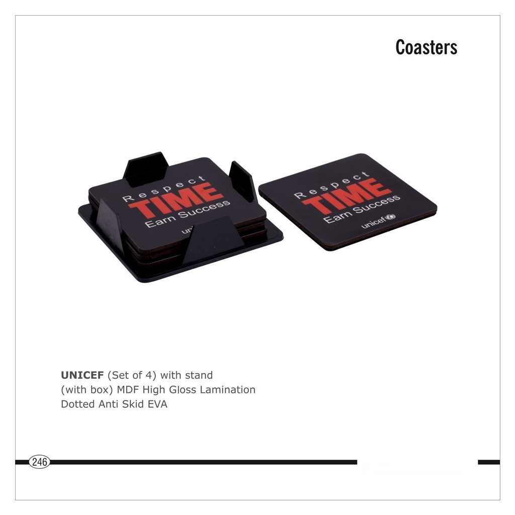 4pc set of coaster with stand