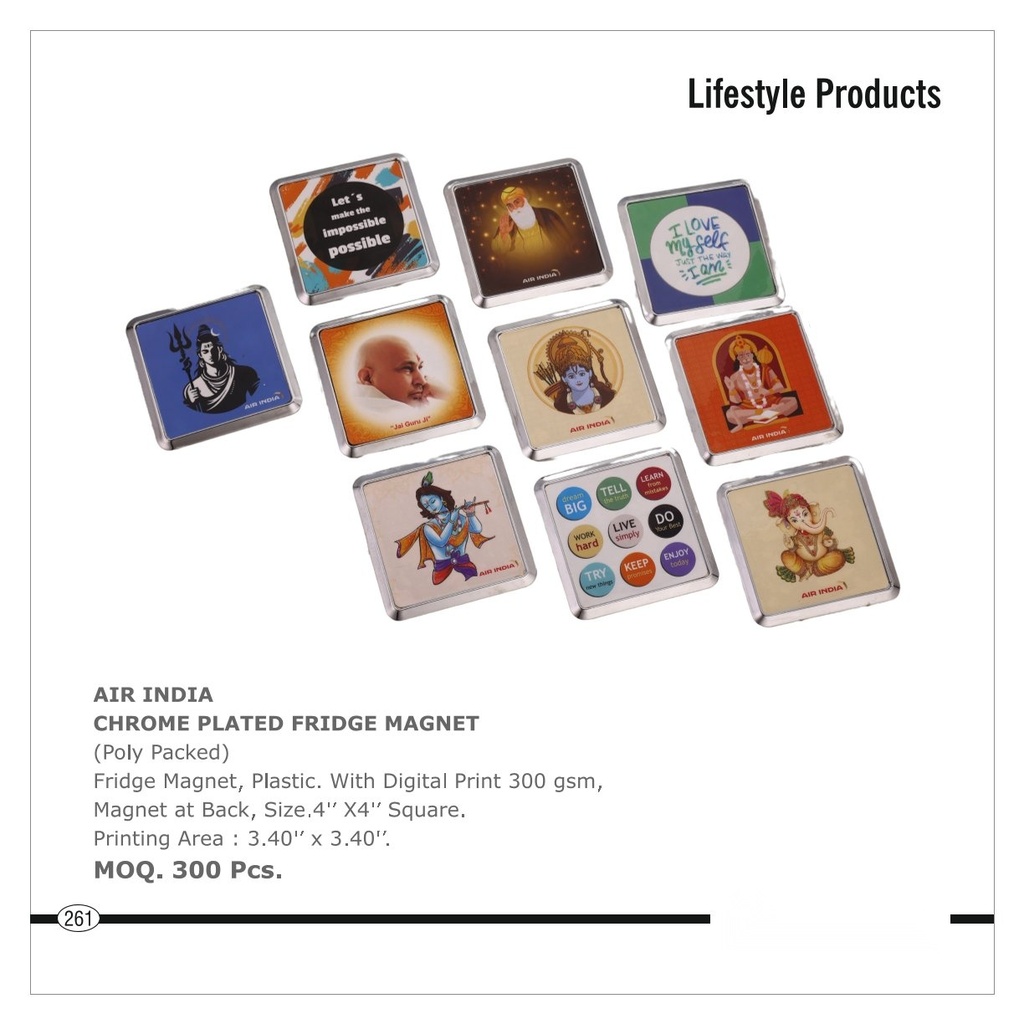  CHROME PLATED FRIDGE MAGNET (Poly Packed)
