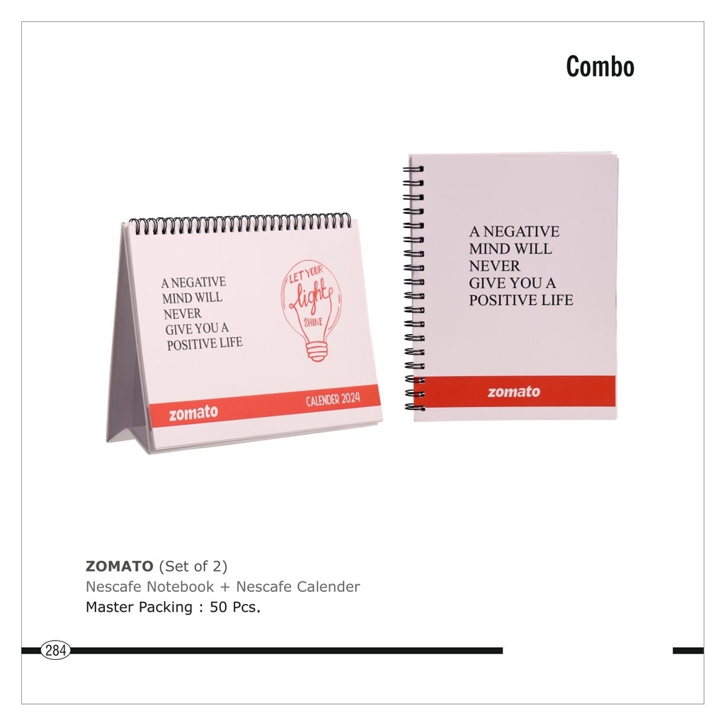 2 Pc Set Of Nescafe Notebook + Nescafe Calendar