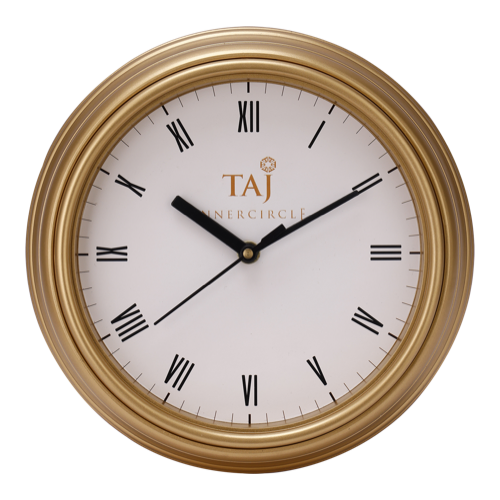 Taj Wall Clock - Size: 9" Dial Size: 6.75"