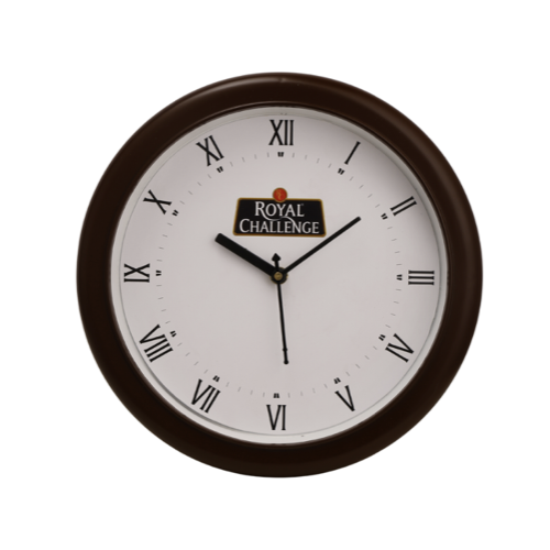 Royal Challenge Wall Clock - Size: 10.25" Dial Size: 8"