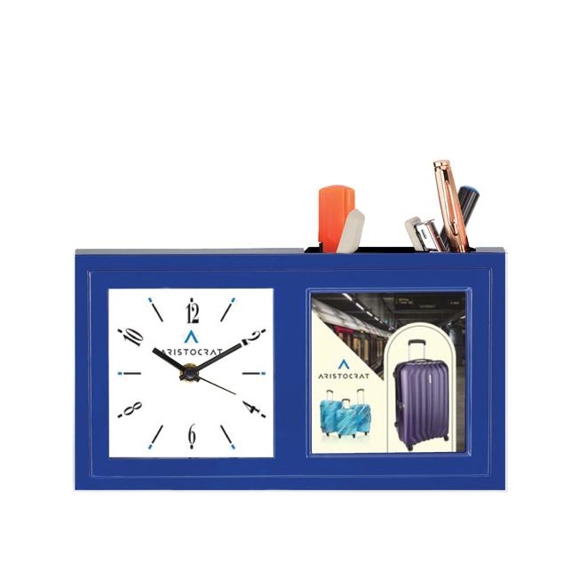 Table Clock With Pen Stand 