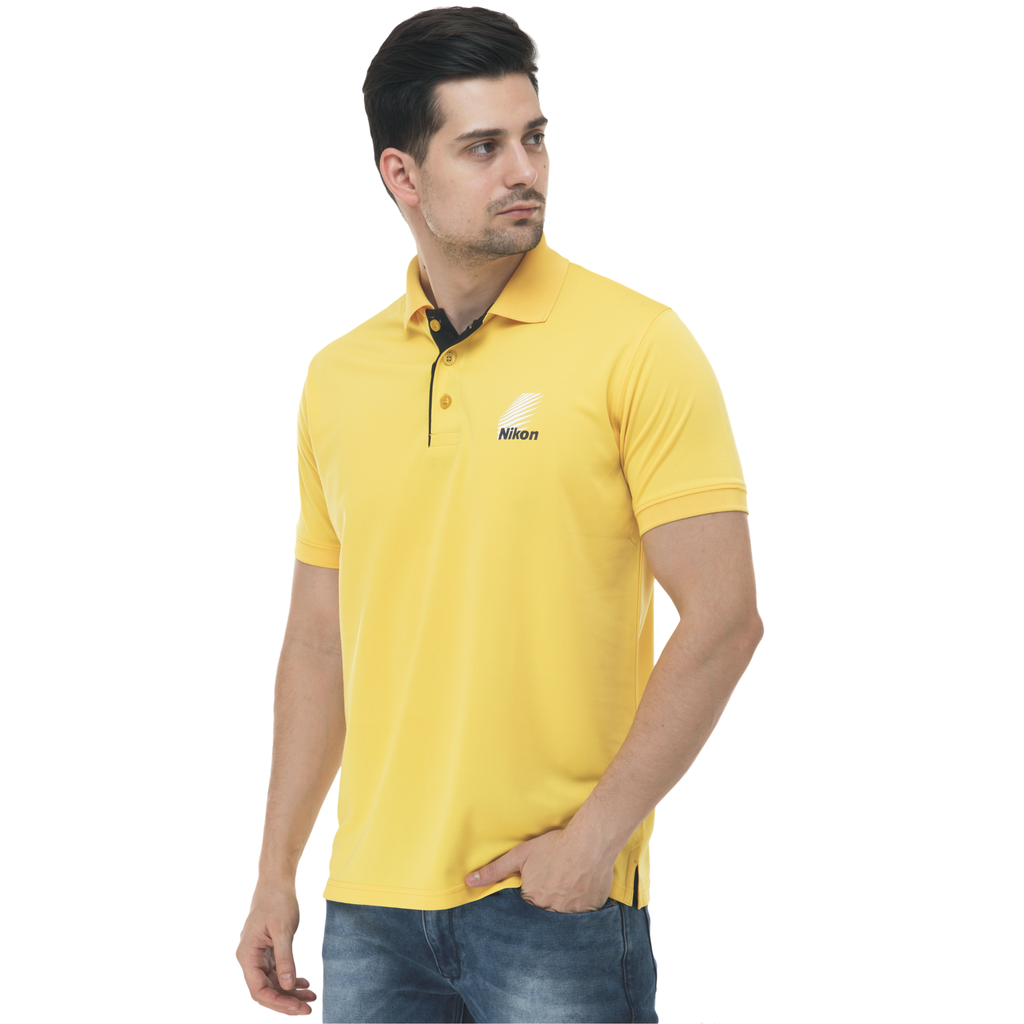 T-Shirt -Verbose Range Polo ; Contrast Bone ; Fabric : Dot Knit Mesh; Sweat Absorben