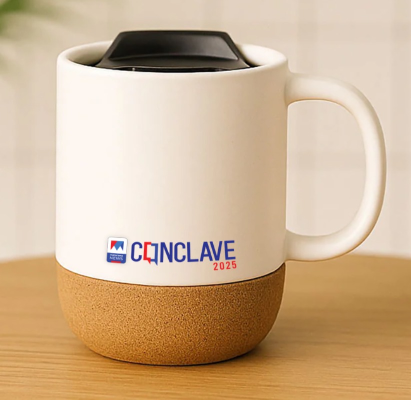 Ceramic Mug with Insulated Cork Bottom and Spill Proof Lids 300ml