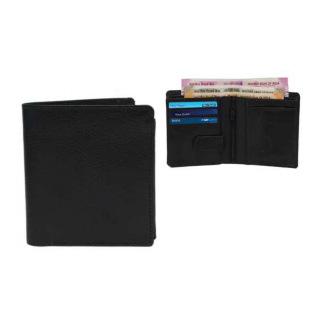 Black Leather Notecase Wallet 