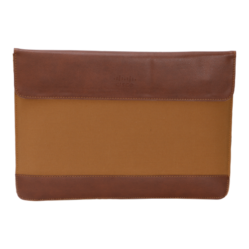 Bag - Tan Canvas + Walnut Vegan Leather Premium Canvas + Vegan Leather, 15'' Laptop Sleeve, Size :15.25 X 11 Inches.