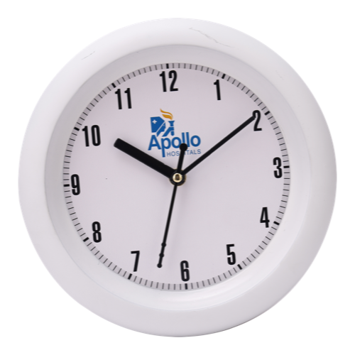 Wall Clock - Size : 8.25" Dia, Dial Size : 6" Dia (Moq: 100 Pcs)