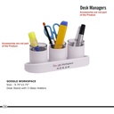 Google Workspace  |  Penstand With 3 Glass Holder, Size : 3.75" X 9.75", Printing Size : 0.75" X 2.75"