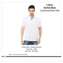 Standard Chartered  |  T-Shirt - (Polo Eco), Fabric : Dot Knit Mesh, Base Colour : White, Bone Colour : Multicolour, Features : Sweat Absorbent, Contrast Bone