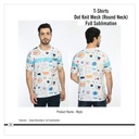 Myob  |  T-Shirt - (Special) Full Sublimation), Fabric : Dot Knit Mesh, Base Colour : White, Features : Sweat Absorbent, Contrast Bone