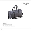 Emirates  |  Duffel Bag , Fabric : Vegan Leather Black, Colour : Modern Checks + Black Matte