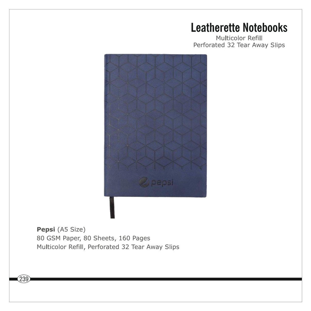 Pepsi  |  Note Book - Size : A5, 80 Gsm Paper, 80 Sheets, 160 Pages, Multicolor Refill, Perforated 32 Tear Away Slips With Box