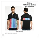 Dulux  |  T-Shirt - (Round Neck) Half Sublimation, Fabric : Dot Knit Mesh, Base Colour : Black, Features : Sweat Absorbent, Contrast Band