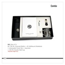 Mg  |  (Set Of 5) - Stainless Steel Coloured Bottle 750 Ml + A5 Softbound Notebook + Ultramatte Finish Pen + Keychain + Double Wall Cup 230 Ml