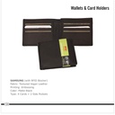 Samsung  |  Wallet Cum Card Holder With Rfid Blocker, Fabric : Textured Vegan Leather, Printing : Embossing, Color : Matte Black, Type : 4 Cards + 2 Side Pockets (Moq : 200 Pcs) 
