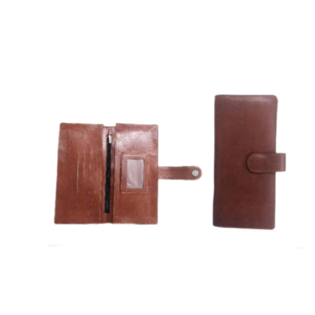 BROWN LEATHERETTE TICKET FOLDER
