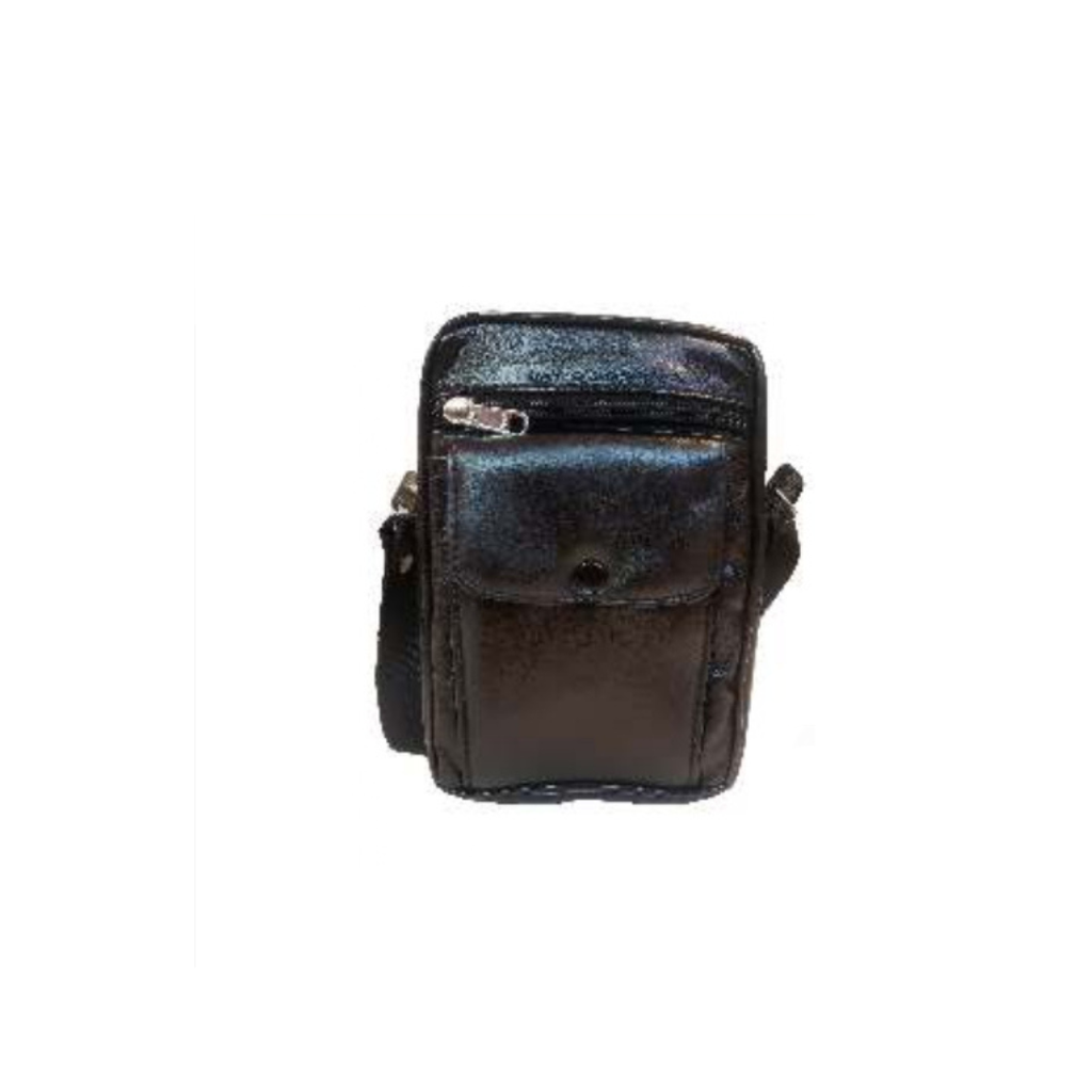 BLACK MEDIUM SHEEP LEATHER POUCH
